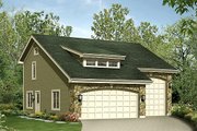 Cottage Style House Plan - 1 Beds 1.5 Baths 713 Sq/Ft Plan #57-390 