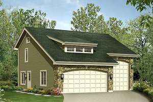 Cottage Exterior - Front Elevation Plan #57-390
