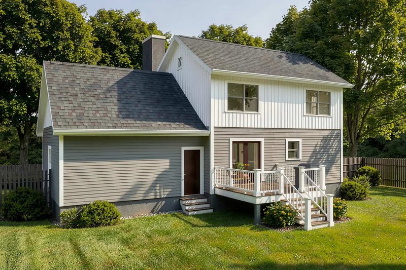 Dream House Plan - Exterior - Rear Elevation for Farmhouse House Plan #79-180 - 4 bed, 2.5 bath
