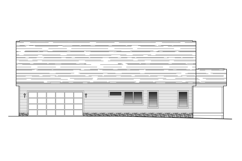 House Plan Design - Exterior - Other Elevation 4 for Farmhouse House Plan #123-122 - 3 bed, 2 bath