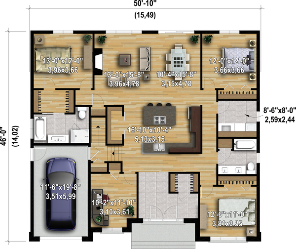Contemporary Floor Plan - Main Floor Plan #25-4908