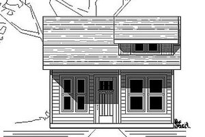 Cottage Exterior - Front Elevation Plan #423-44