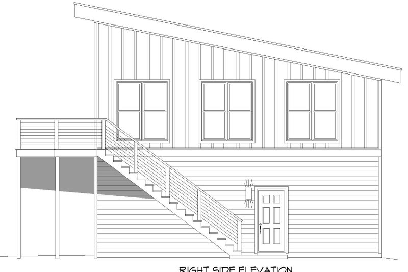 House Blueprint - Exterior - Other Elevation 1 for Southern House Plan #932-821 - 2 bed, 1.5 bath