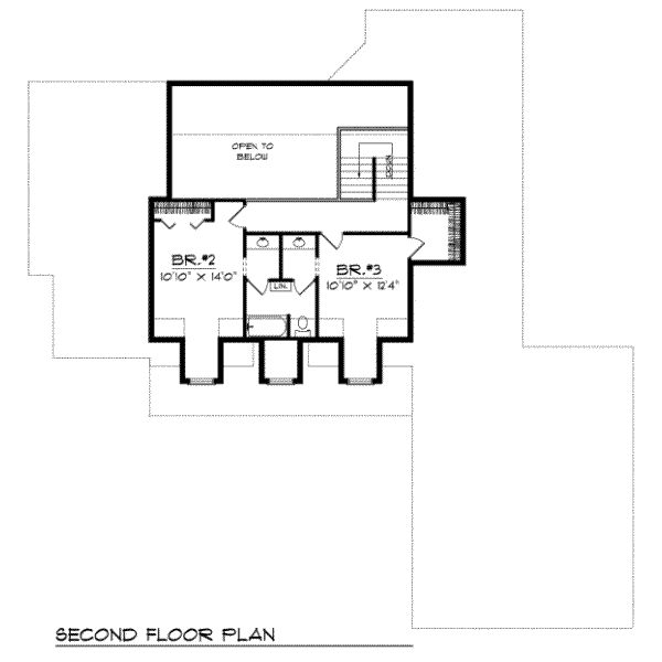 House Design - Traditional Floor Plan - Upper Floor Plan #70-447