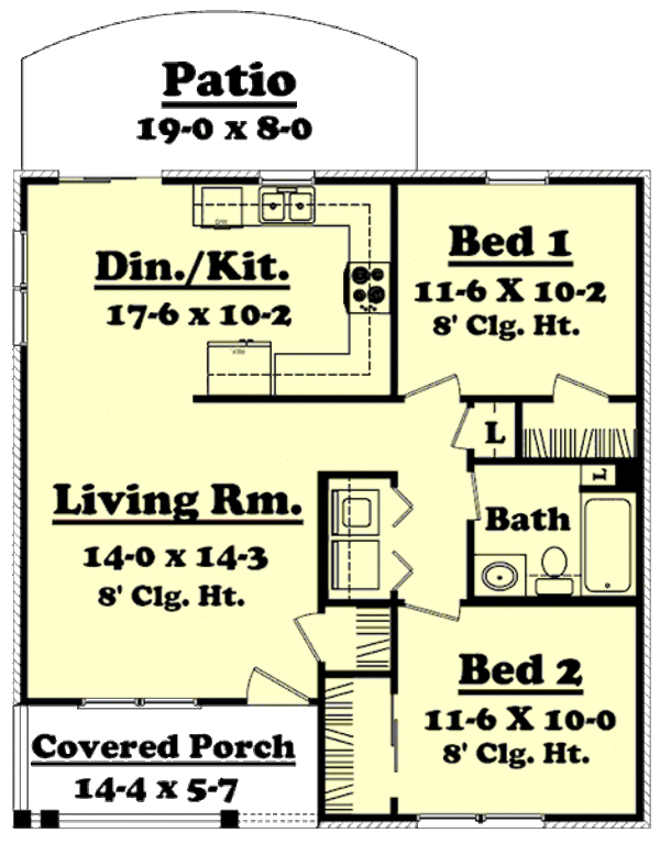 Home Plan - Traditional Floor Plan - Main Floor Plan #430-1