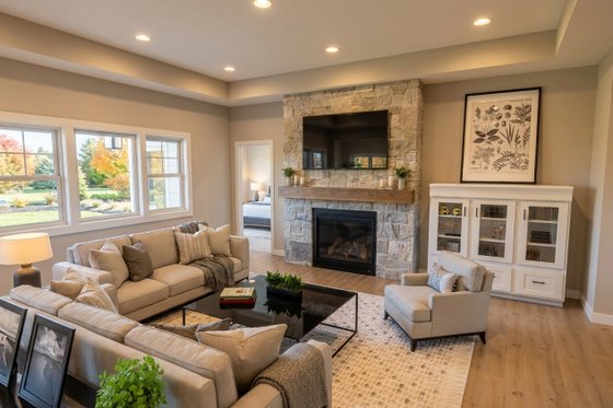 Interior - Family Room 3 for Farmhouse House Plan #51-1520 - 3 bed, 2.5 bath