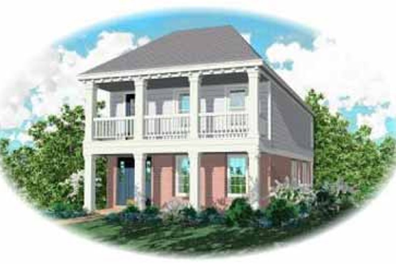 Southern Style House Plan - 3 Beds 2.5 Baths 1824 Sq/Ft Plan #81-157