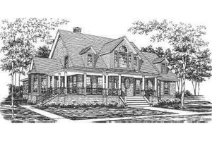 Country Exterior - Front Elevation Plan #30-187