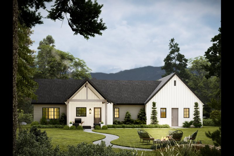 Dream House Plan - Exterior - Rear Elevation for Farmhouse House Plan #1114-8 - 2 bed, 2 bath