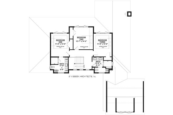 Floor Plan - Upper Floor for Farmhouse House Plan #928-391 - 4 bed, 3.5 bath