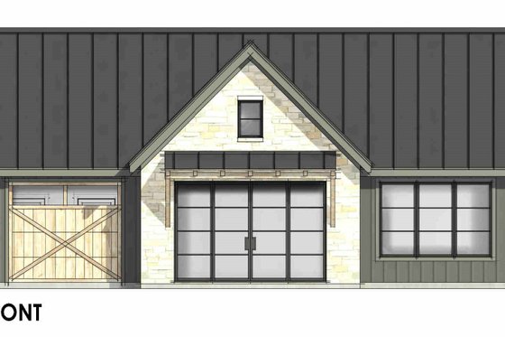 Exterior - Front Elevation 7 for Country House Plan #1096-136 - 2 bed, 2 bath