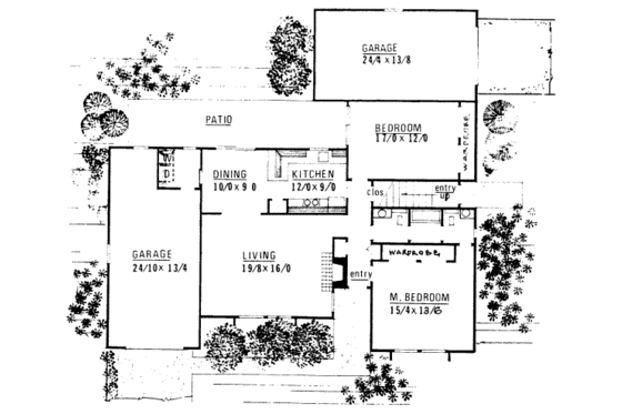 Floor Plan - Main Floor House Plan #303-208 - 2 bed, 1.5 bath