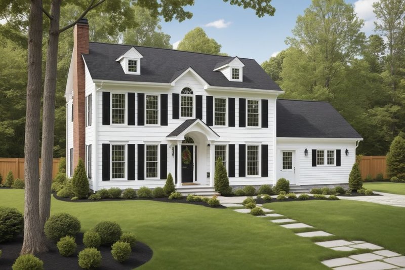 Colonial Style House Plan - 4 Beds 2.5 Baths 2141 Sq/Ft Plan #3-170