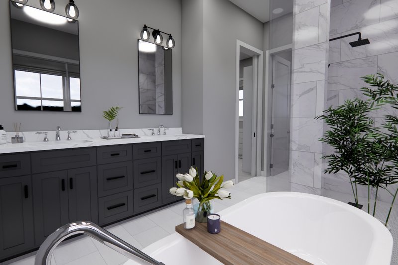 Architectural House Design - Interior - Master Bathroom 1 for Farmhouse House Plan #51-1270 - 4 bed, 3.5 bath