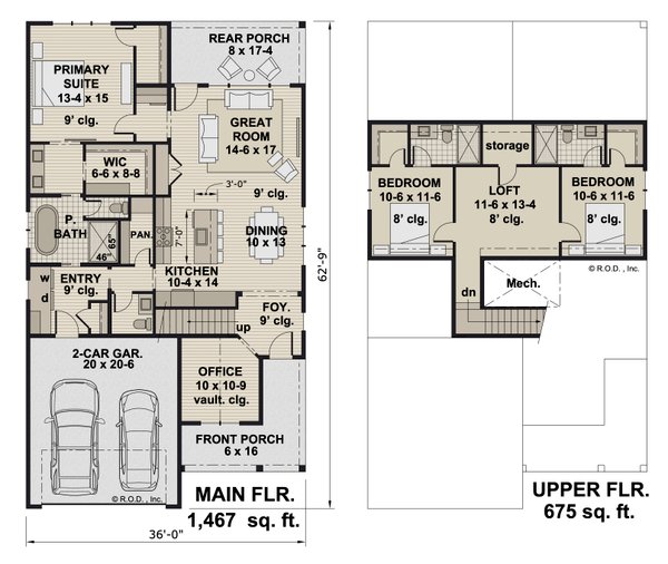 House Blueprint - Farmhouse Floor Plan - Other Floor Plan #51-1482
