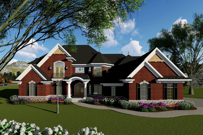 Dream House Plan - Traditional Exterior - Front Elevation Plan #70-1434
