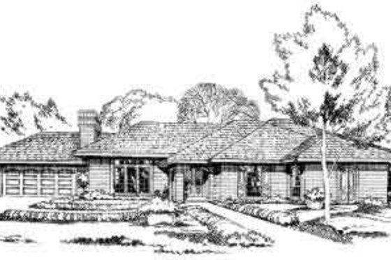 Exterior - Front Elevation for Modern House Plan #312-515 - 3 bed, 2 bath