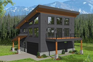 Contemporary Exterior - Front Elevation Plan #932-526