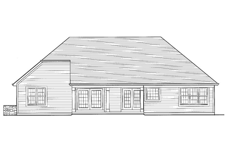 Dream House Plan - Exterior - Rear Elevation for Craftsman House Plan #46-107 - 3 bed, 2 bath
