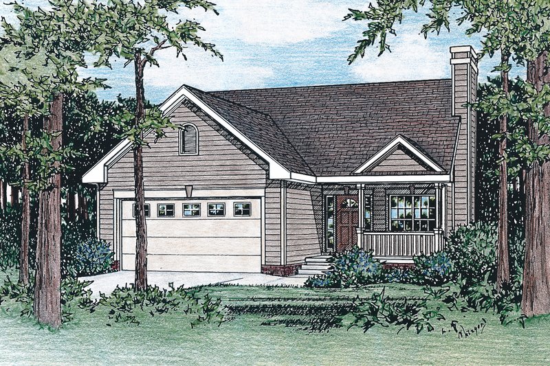 Home Plan - Traditional Exterior - Front Elevation Plan #20-2223