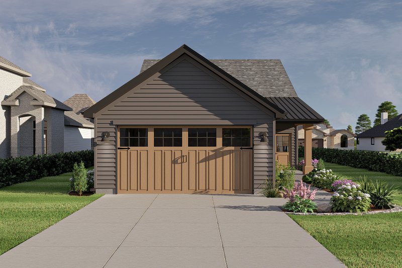 House Plan Design - Exterior - Rear Elevation for Farmhouse House Plan #455-403 - 3 bed, 2 bath