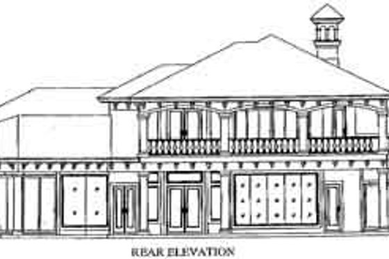 Exterior - Rear Elevation for Mediterranean House Plan #115-111 - 4 bed, 5 bath