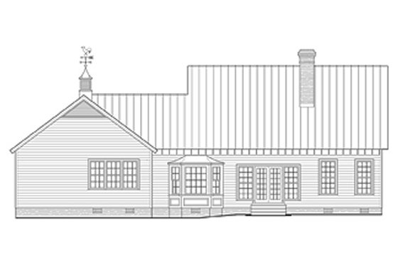 Exterior - Rear Elevation for Farmhouse House Plan #137-266 - 4 bed, 2.5 bath