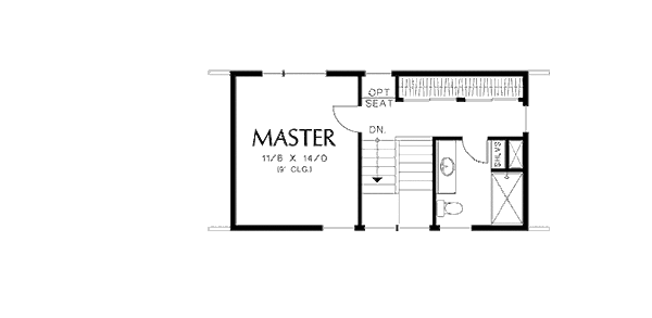 Home Plan - Modern Floor Plan - Upper Floor Plan #48-491