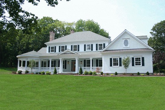 Exterior - Front Elevation for Southern House Plan #137-128 - 4 bed, 4.5 bath