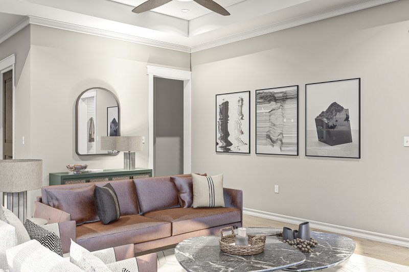 Home Plan - Interior - Family Room 1 for Southern House Plan #455-546 - 3 bed, 2 bath