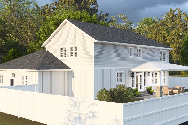 House Design - Exterior - Rear Elevation for Craftsman House Plan #1060-215 - 4 bed, 2.5 bath