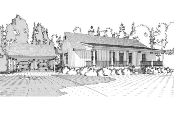 Exterior - Front Elevation 3 for Cottage House Plan #63-399 - 3 bed, 2 bath