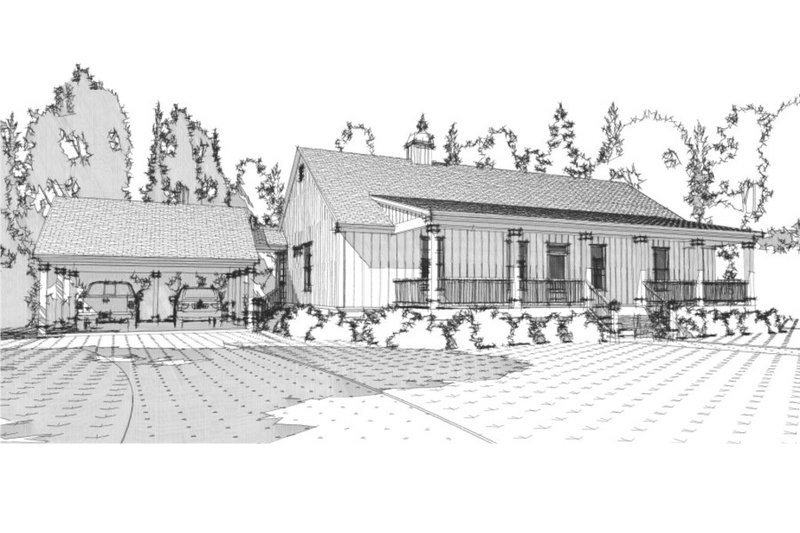 Dream House Plan - Exterior - Front Elevation 3 for Cottage House Plan #63-399 - 3 bed, 2 bath