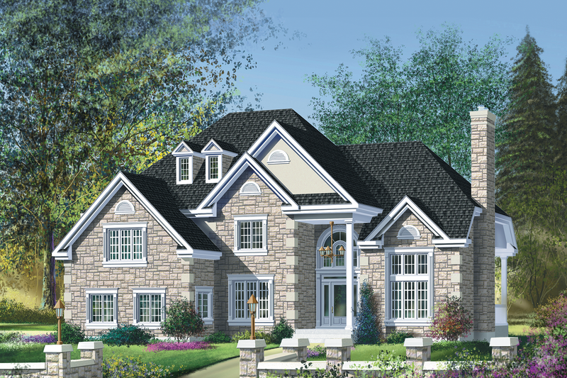 Dream House Plan - European Exterior - Front Elevation Plan #25-211