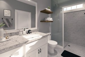 Interior - Bathroom 1 for Traditional House Plan #44-245 - 2 bed, 2 bath