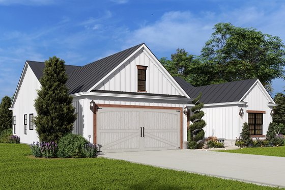 Exterior - Other Elevation 1 for Ranch House Plan #54-568 - 3 bed, 2 bath