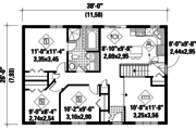 Country Style House Plan - 3 Beds 1 Baths 988 Sq/Ft Plan #25-4808 