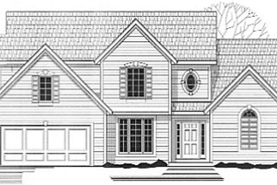 Exterior - Front Elevation for Traditional House Plan #67-398 - 4 bed, 2.5 bath