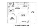 Country Style House Plan - 1 Beds 1 Baths 1296 Sq/Ft Plan #1084-17 