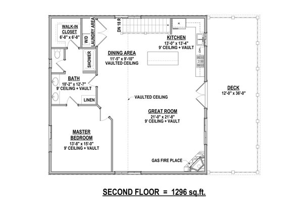 Country Floor Plan - Upper Floor Plan #1084-17