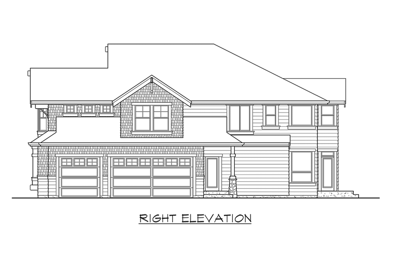 Architectural House Design - Exterior - Other Elevation 3 for Craftsman House Plan #132-212 - 4 bed, 2.5 bath