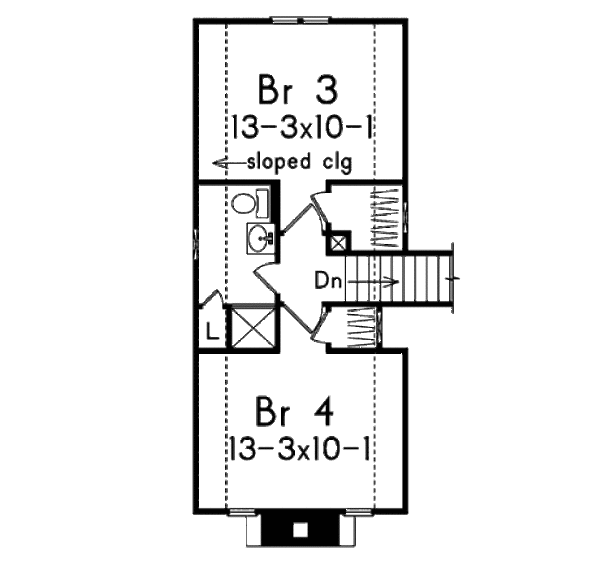 Cabin Floor Plan - Upper Floor Plan #57-503