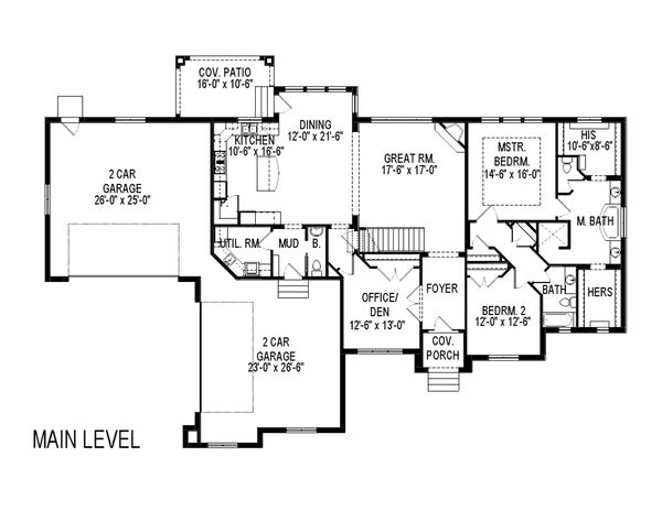 Home Plan - Traditional Floor Plan - Main Floor Plan #920-127
