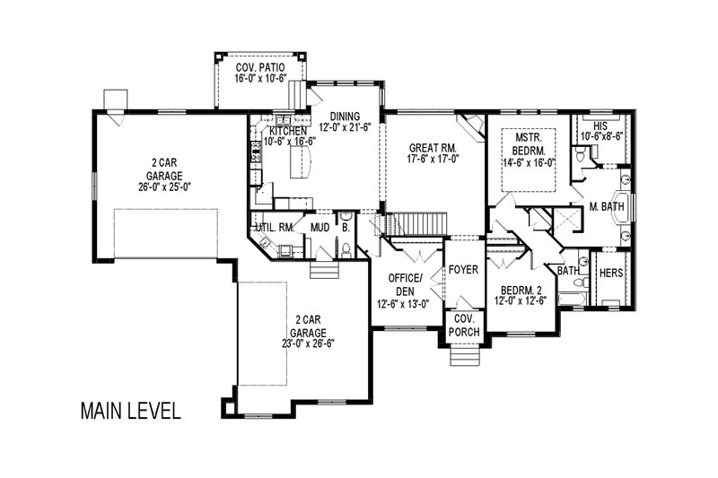 Dream House Plan - Floor Plan - Main Floor for Traditional House Plan #920-127 - 3 bed, 3.5 bath