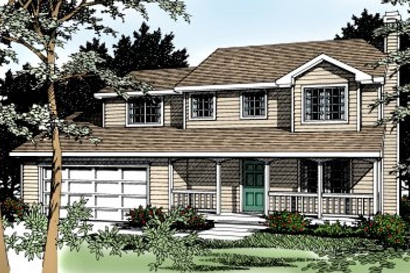 Architectural House Design - Traditional Exterior - Front Elevation Plan #92-211