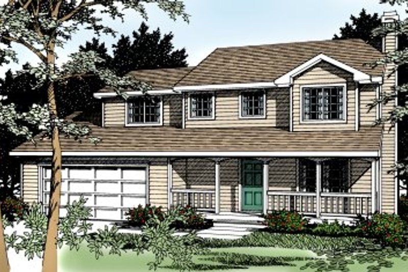 Home Plan - Traditional Exterior - Front Elevation Plan #92-211