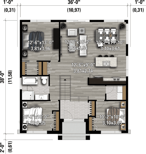 Home Plan - Contemporary Floor Plan - Main Floor Plan #25-4918