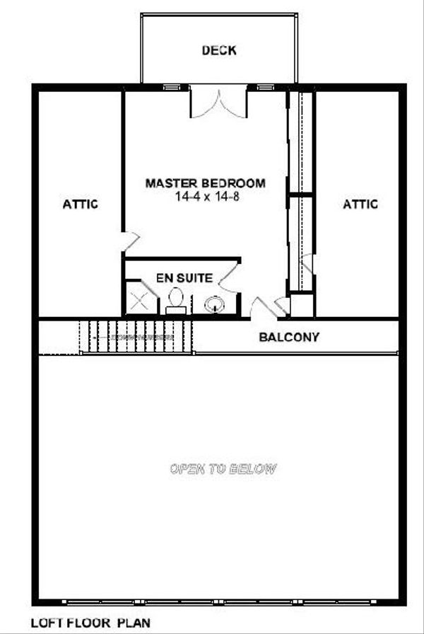 Cottage Floor Plan - Upper Floor Plan #126-167