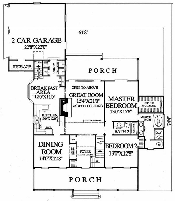 House Design - Southern Floor Plan - Main Floor Plan #137-169
