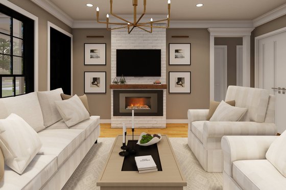 Interior - Family Room 1 for Traditional House Plan #923-397 - 2 bed, 1 bath